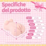 Visualizza Catgirl Due Fori Masturbatore Uomo TPE Morbido Vagina Artificiale Anal Onahole Doppio Canale, immagine 11