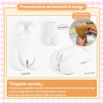 Visualizza Catgirl Due Fori Masturbatore Uomo TPE Morbido Vagina Artificiale Anal Onahole Doppio Canale, immagine 5