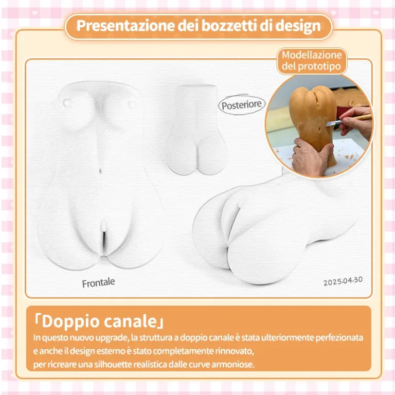Catgirl Due Fori Masturbatore Uomo TPE Morbido Vagina Artificiale Anal Onahole Doppio Canale product image 4
