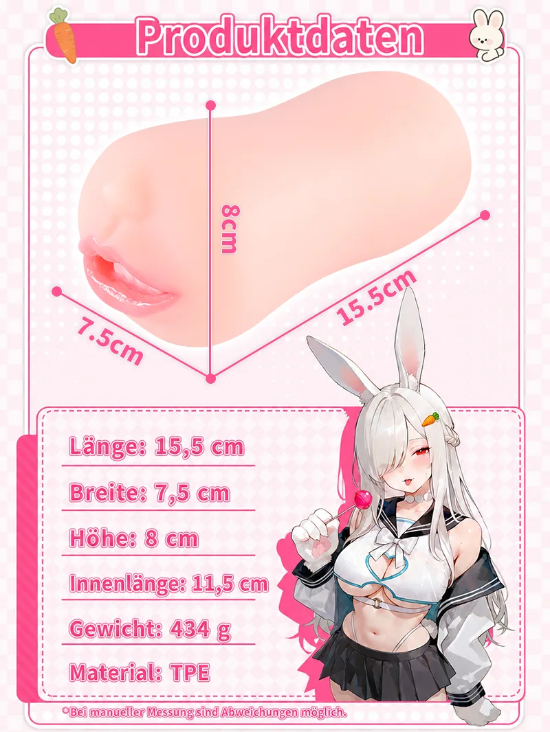 Realistischer Mund Männer Masturbator Weiches TPE Oral Kanal Onahole - detail image 03