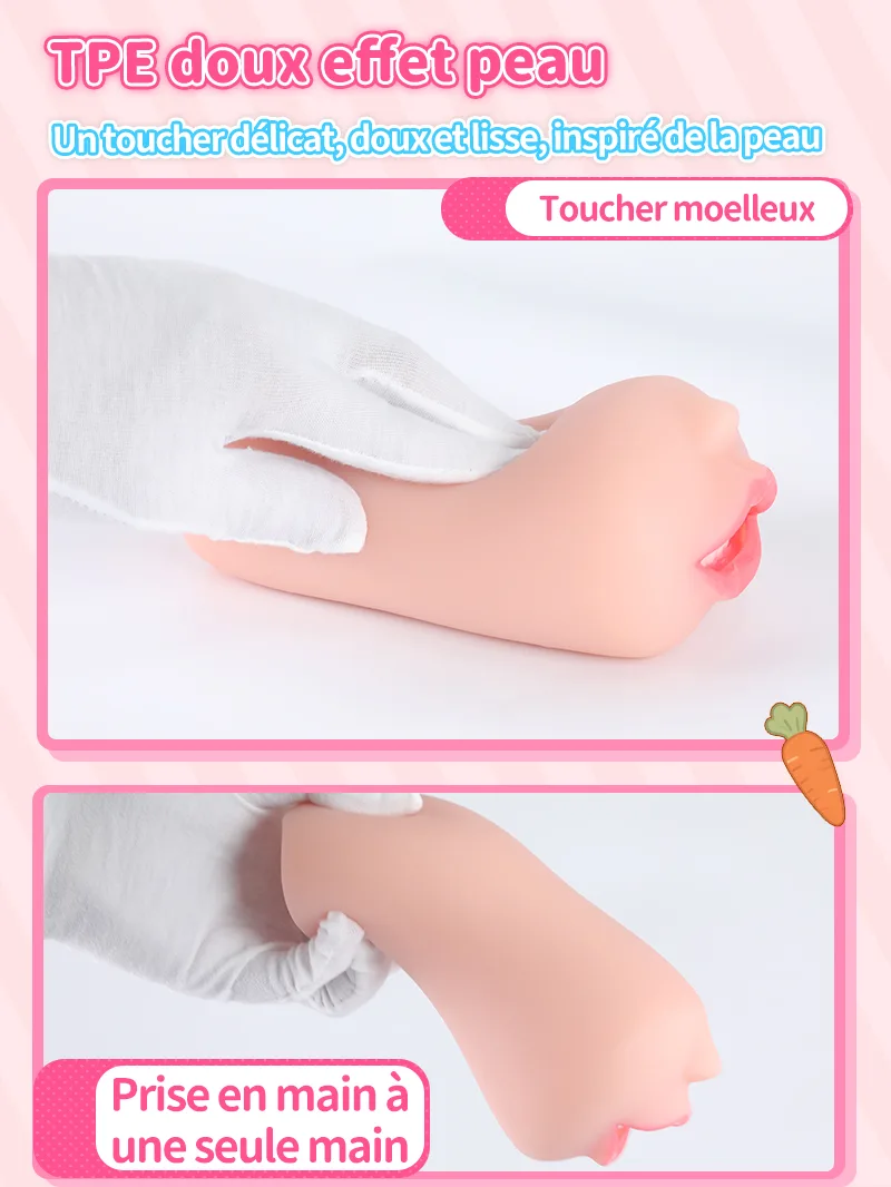 Masturbateur Homme Bouche Réaliste TPE Doux Canal Oral Onahole - detail image 06