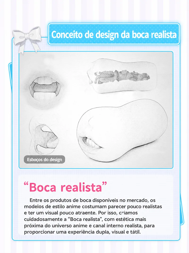 Masturbador Masculino Boca Realista TPE Macio Canal Oral Onahole - detail image 05