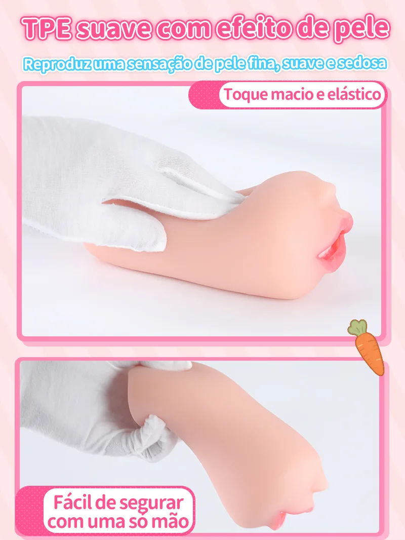 Masturbador Masculino Boca Realista TPE Macio Canal Oral Onahole - detail image 06