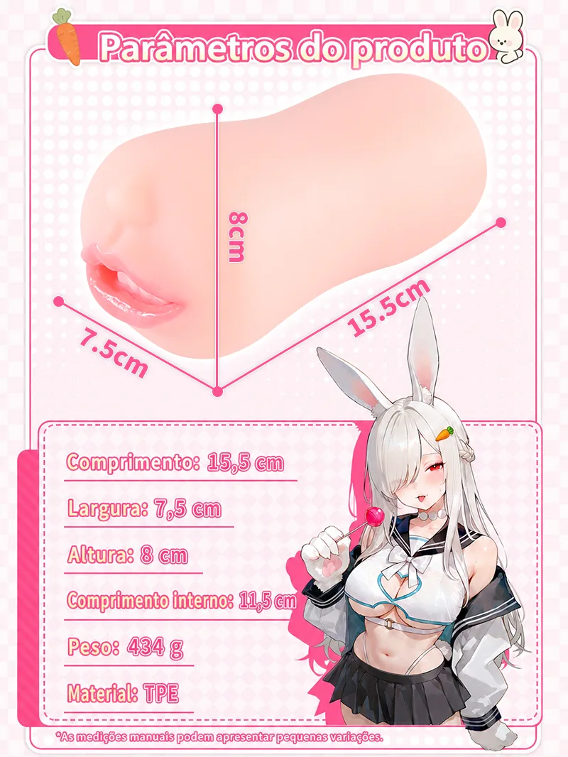 Masturbador Masculino Boca Realista TPE Macio Canal Oral Onahole - detail image 03