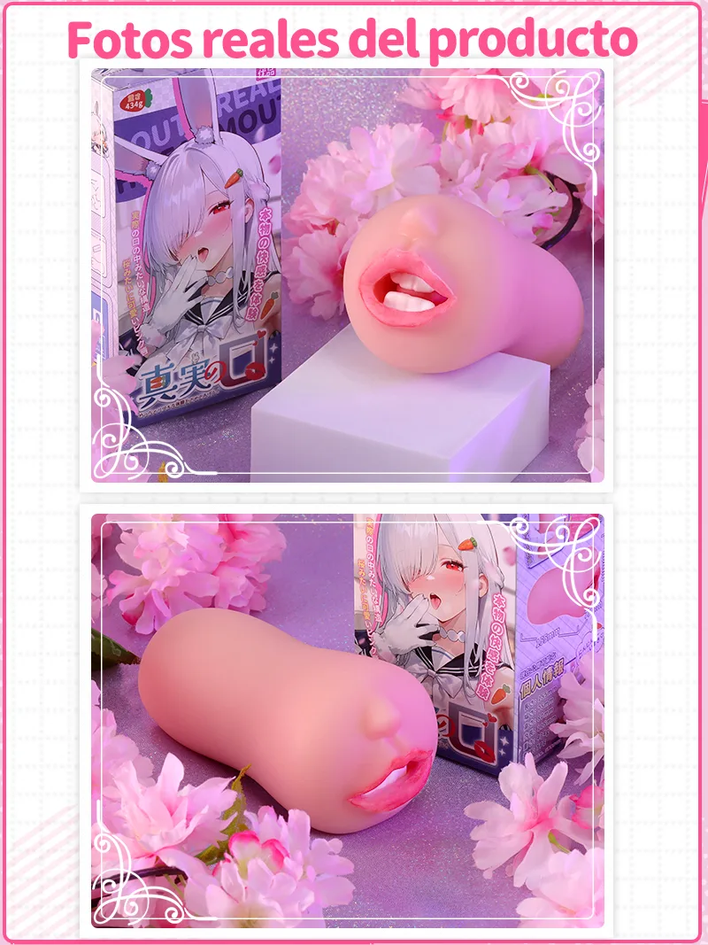 Masturbador Masculino Boca Realista TPE Suave Canal Oral Onahole - detail image 08