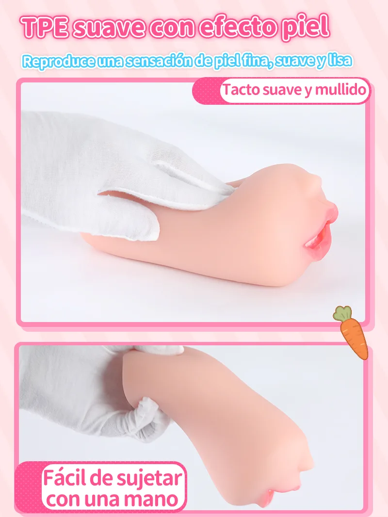 Masturbador Masculino Boca Realista TPE Suave Canal Oral Onahole - detail image 06