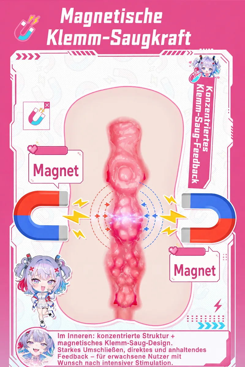 Magnetic Ghost Anime Männer Masturbator Weiches TPE Künstliche Vagina Onahole Magnetischer Klemmkanal - detail image 01