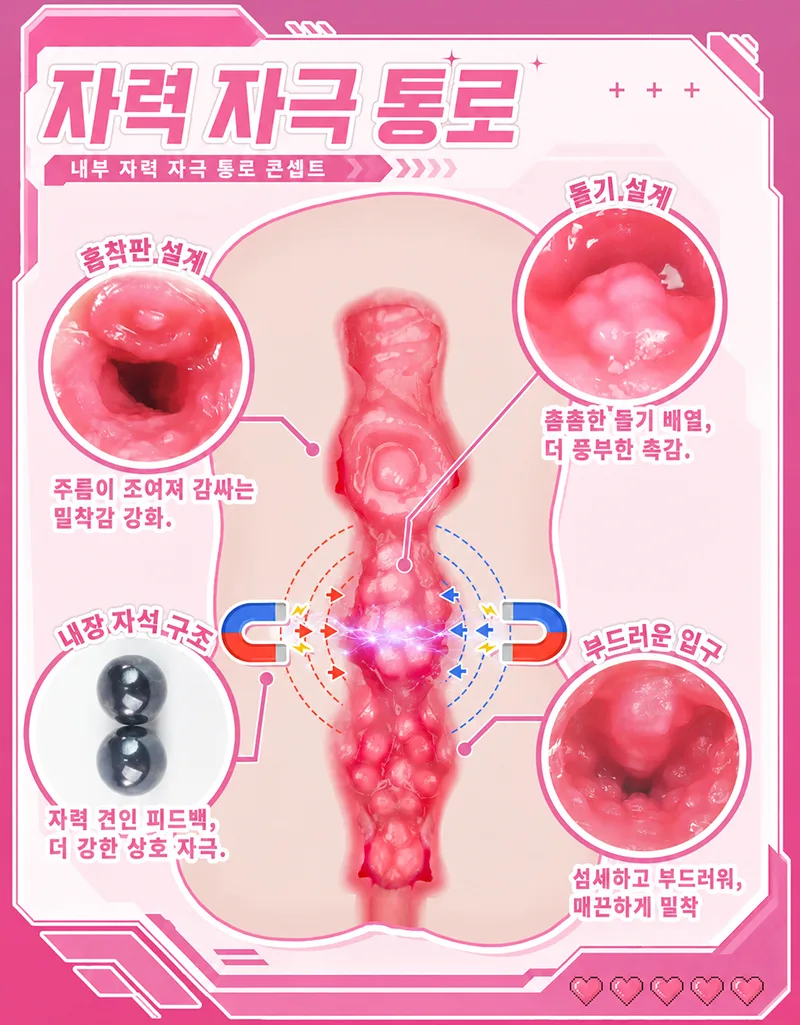 마그네틱 고스트 애니메이션 남성용 오나홀 소프트 TPE 포켓 푸시 자석 조임 통로 - detail image 04