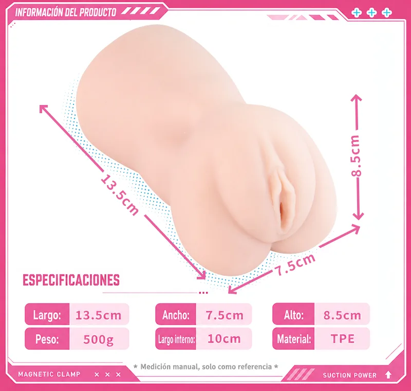 Magnetic Ghost Masturbador Masculino Anime TPE Suave Vagina Artificial Onahole Canal con Pinza Magnética - detail image 07