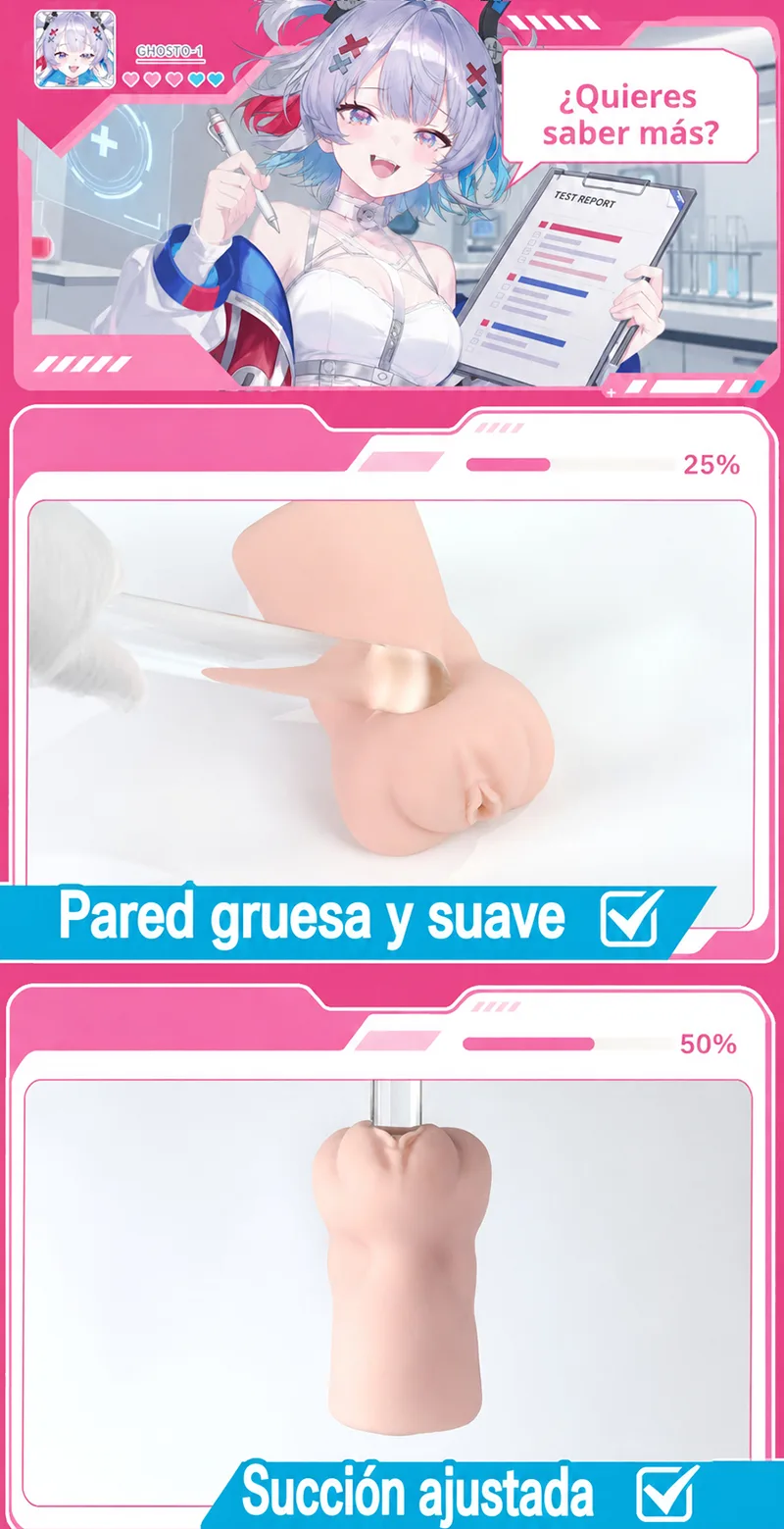 Magnetic Ghost Masturbador Masculino Anime TPE Suave Vagina Artificial Onahole Canal con Pinza Magnética - detail image 05
