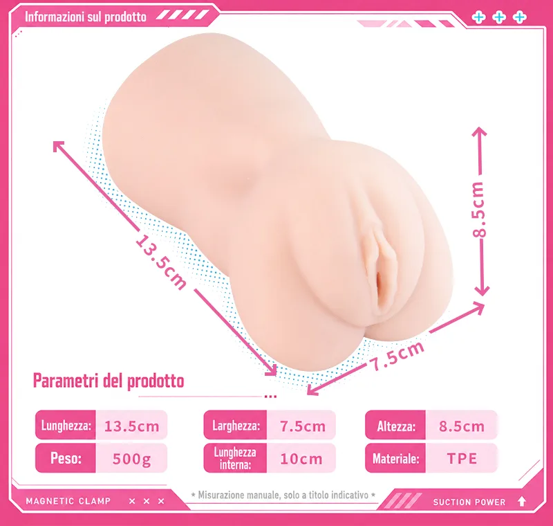 Magnetic Ghost Masturbatore Uomo Anime TPE Morbido Vagina Artificiale Onahole Canale Magnetico - detail image 07
