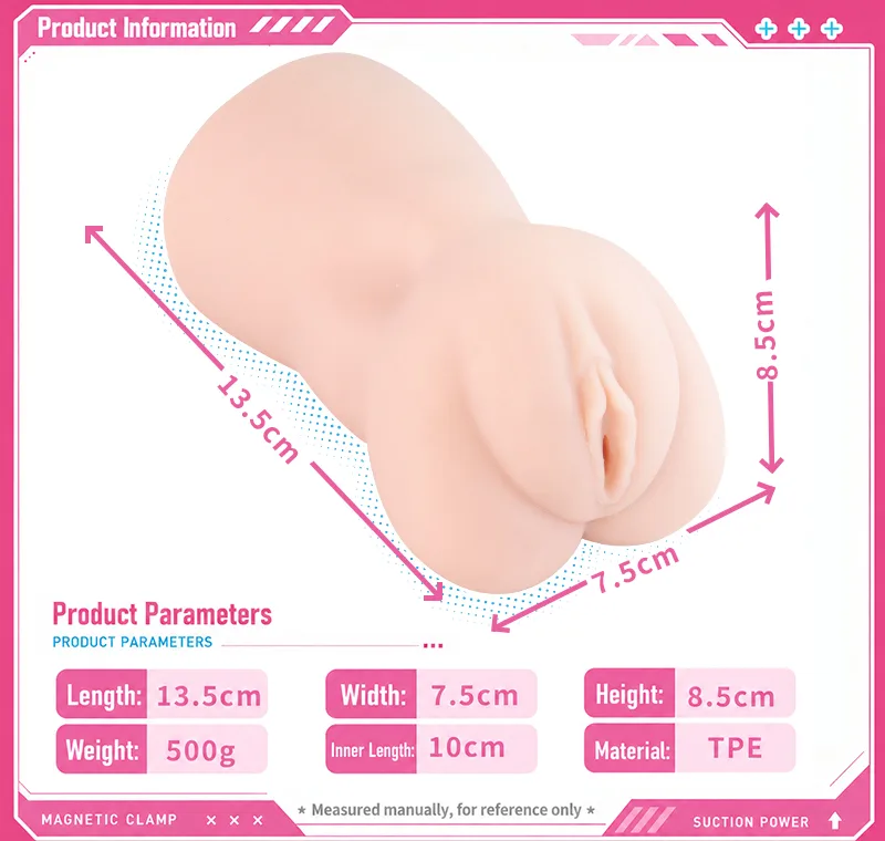 Magnetic Ghost Anime Pocket Pussy Male Masturbator Soft TPE Artificial Vagina Onahole Magnetic Clamp Canal - detail image 07