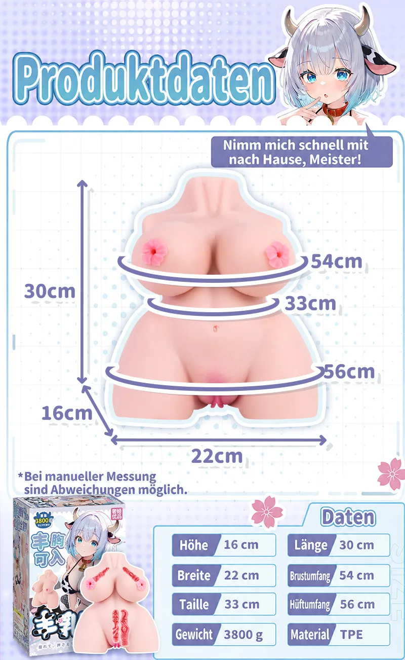 Große Busty Cowgirl Torso Sexpuppe Männer Masturbator TPE 4 Loch Onahole Künstliche Vagina - detail image 10