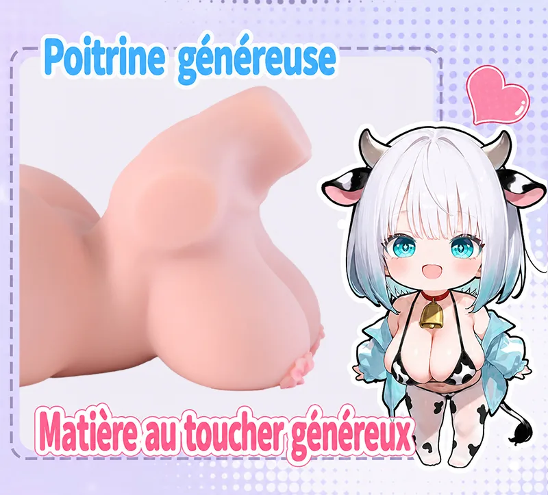 Poupée Torse Cowgirl Plantureuse Masturbateur Homme TPE 4 Orifices Onahole Vagin Artificiel Grande Taille - detail image 08