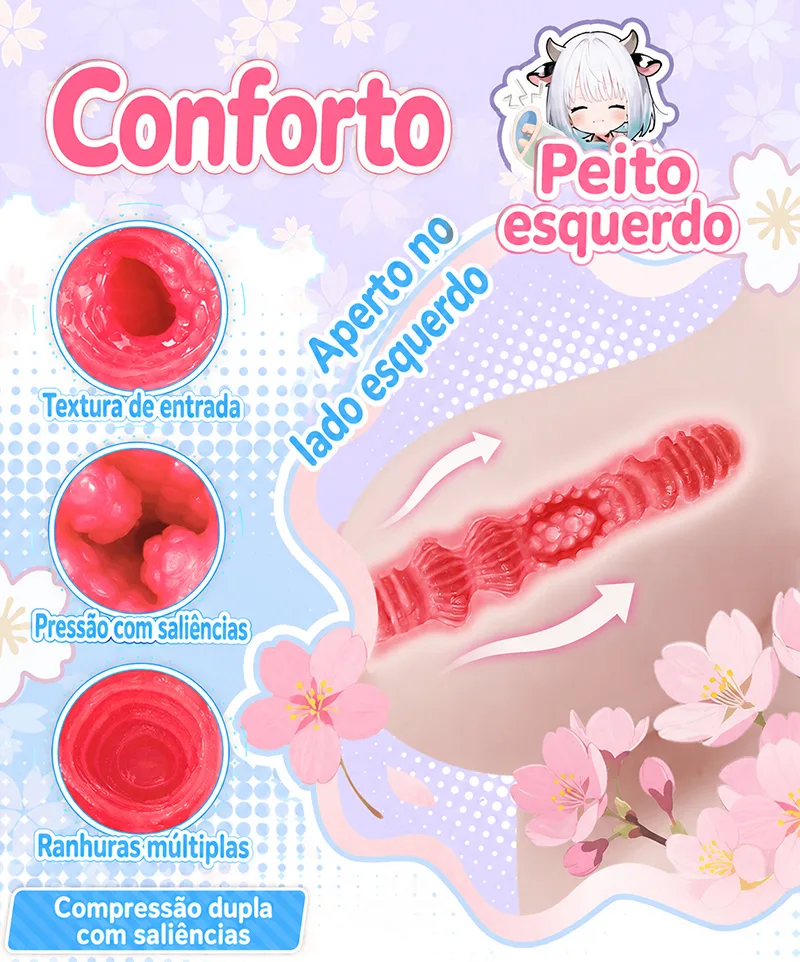 Boneca Torso Cowgirl Curvilínea Masturbador Masculino TPE 4 Orifícios Onahole Vagina Artificial Grande - detail image 04