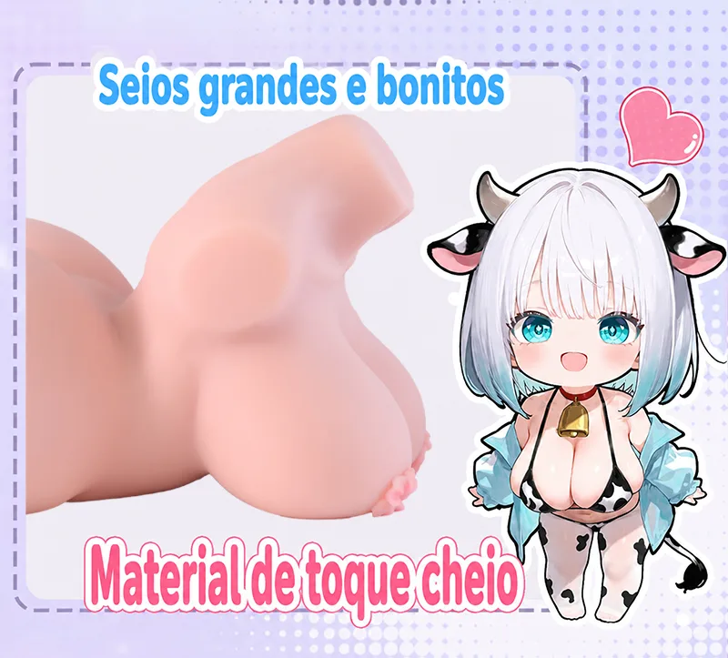 Boneca Torso Cowgirl Curvilínea Masturbador Masculino TPE 4 Orifícios Onahole Vagina Artificial Grande - detail image 08