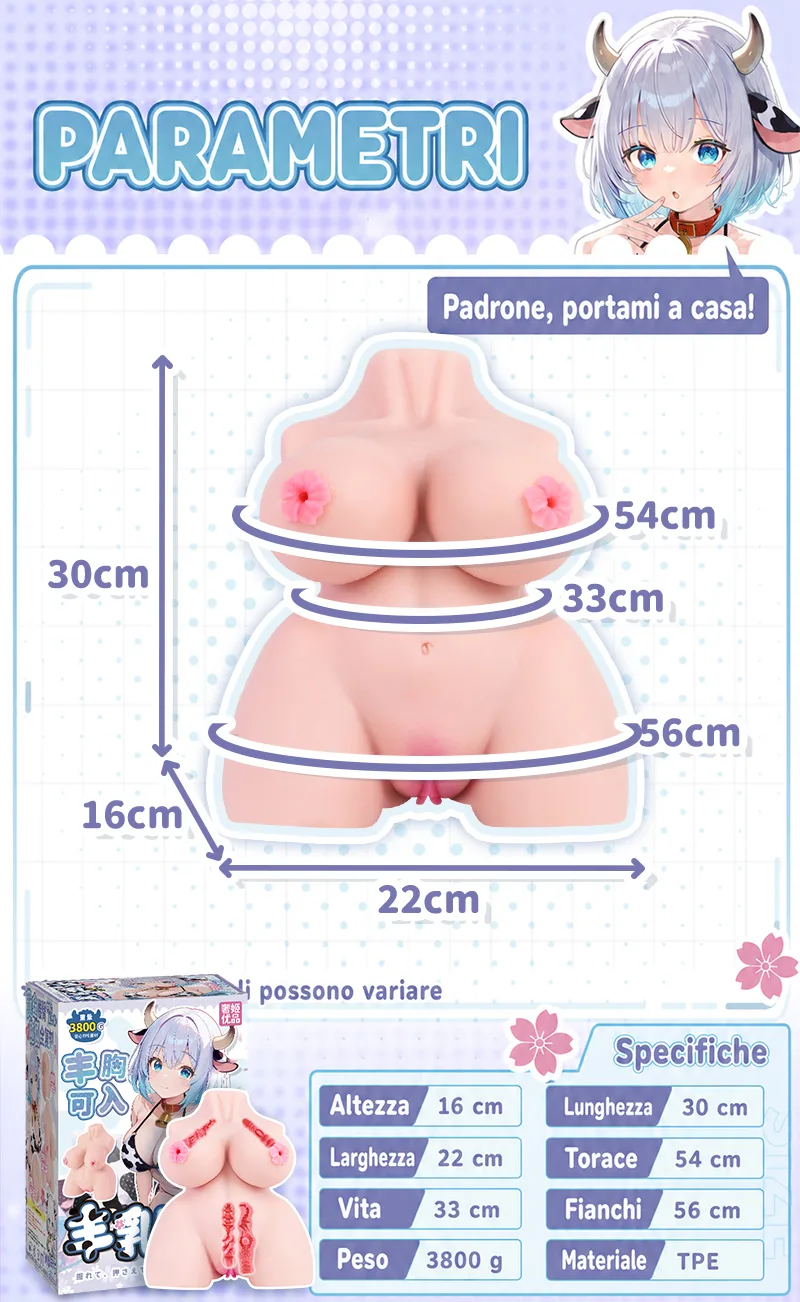 Bambola Torso Cowgirl Formosa Masturbatore Uomo TPE 4 Fori Onahole Vagina Artificiale Grande - detail image 10