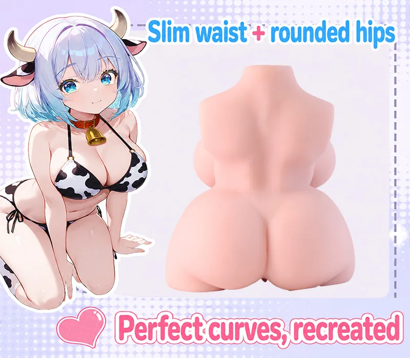 Busty Cowgirl Torso Sex Doll Male Masturbator TPE 4-Hole Onahole Artificial Vagina Large Body - detail image 09