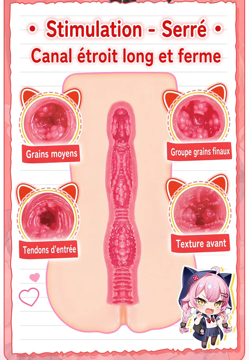 Little Ghost Diary Masturbateur Homme en TPE Souple avec Trois Textures - detail image 08