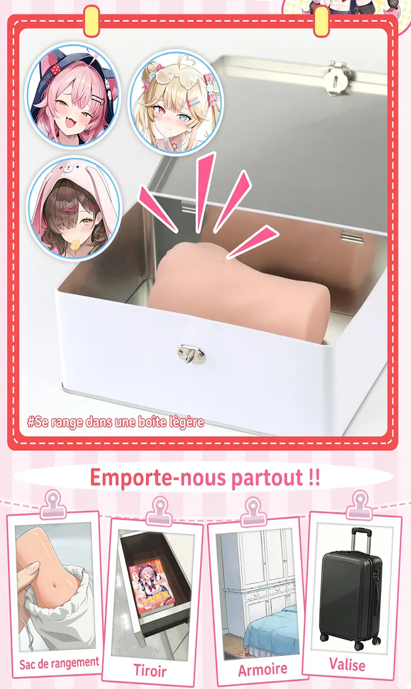 Little Ghost Diary Masturbateur Homme en TPE Souple avec Trois Textures - detail image 12